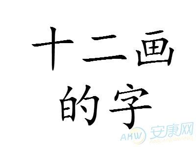 筆畫12劃的字|12画的字